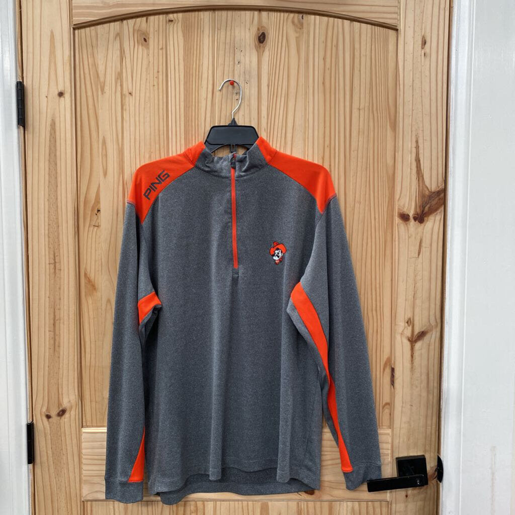 MENS OSU PULLOVER ORANGE/GREY L