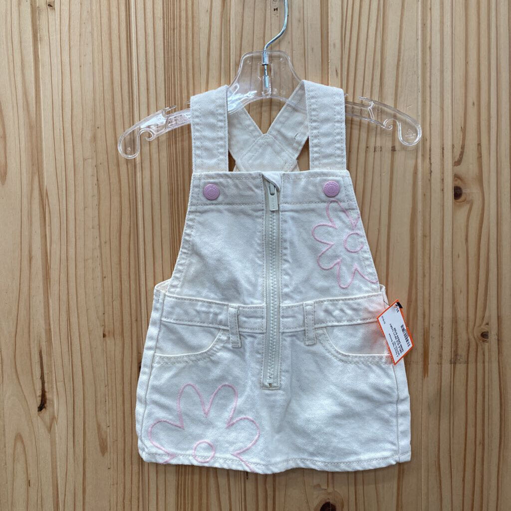 GIRLS OLD NAVY IVORY DENIM DRESS 6/12M
