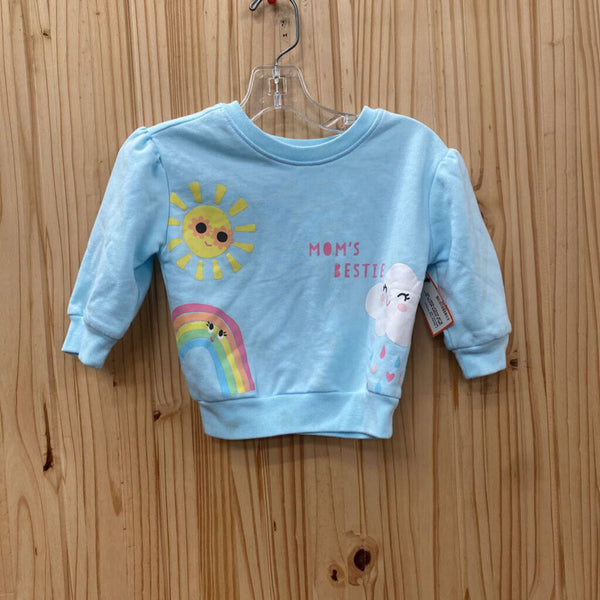 GIRLS MOM'S BESTIR SKY BLUE SWEATSHIRT 12M