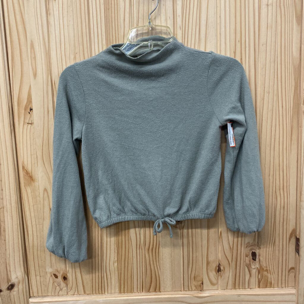 GIRLS JESSICA SIMPSON OLIVE GREEN LS SHIRT M 8/10