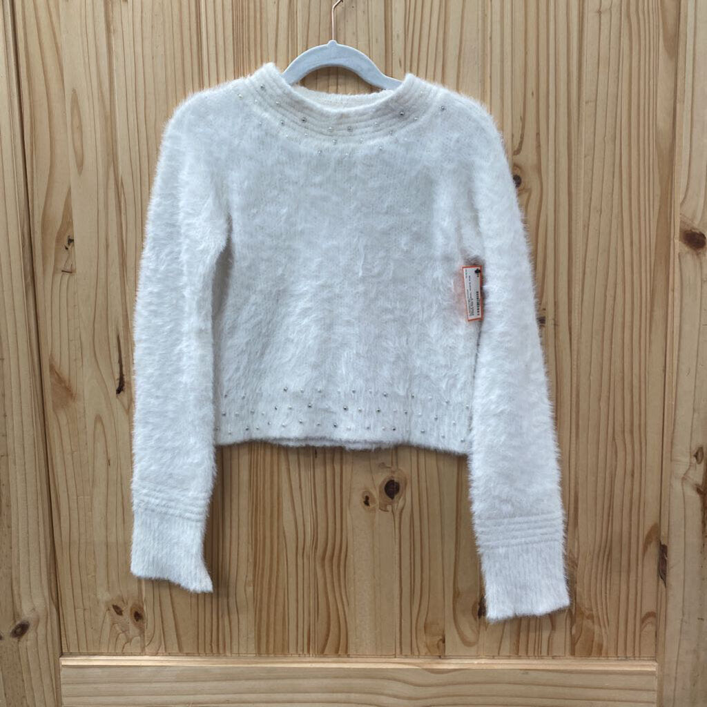 GIRLS MAYORAL WHITE FUR SWEATER 8