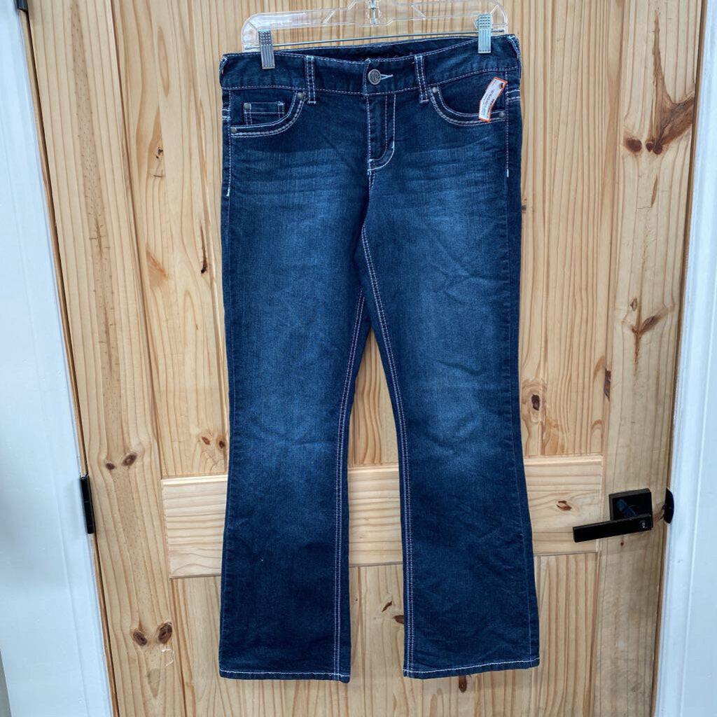 WOMENS MAURICES DK DENIM JEANS 5/6 SHORT