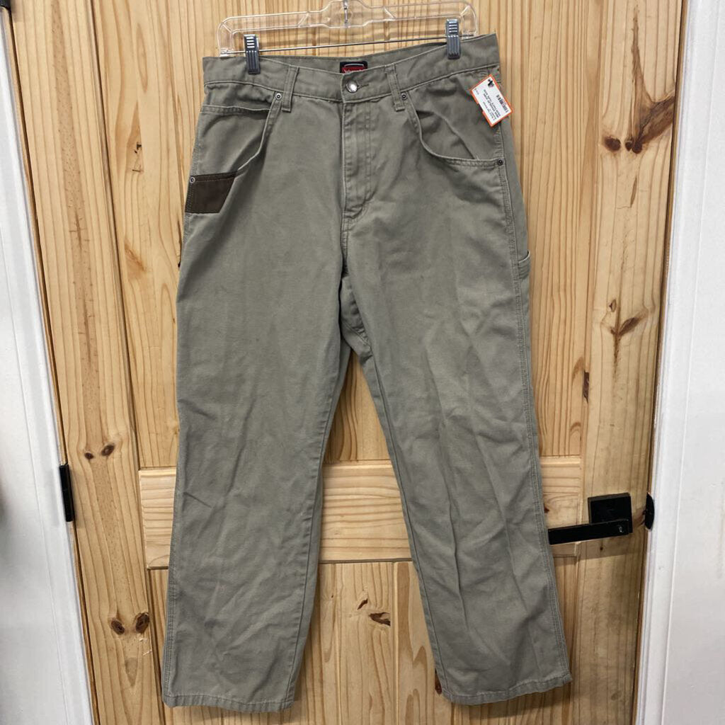 MENS WRANGLER WORK WEAR PANTS TAUPE 32X30