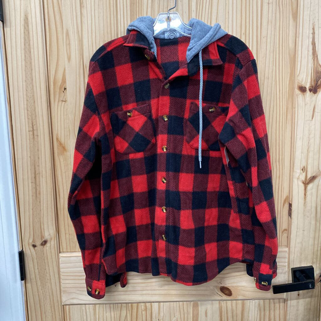 WOMENS RED/BLK PLAID JACKET M