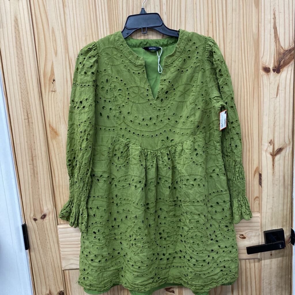 WOMENS DOKOTOO OLIVE DRESS L