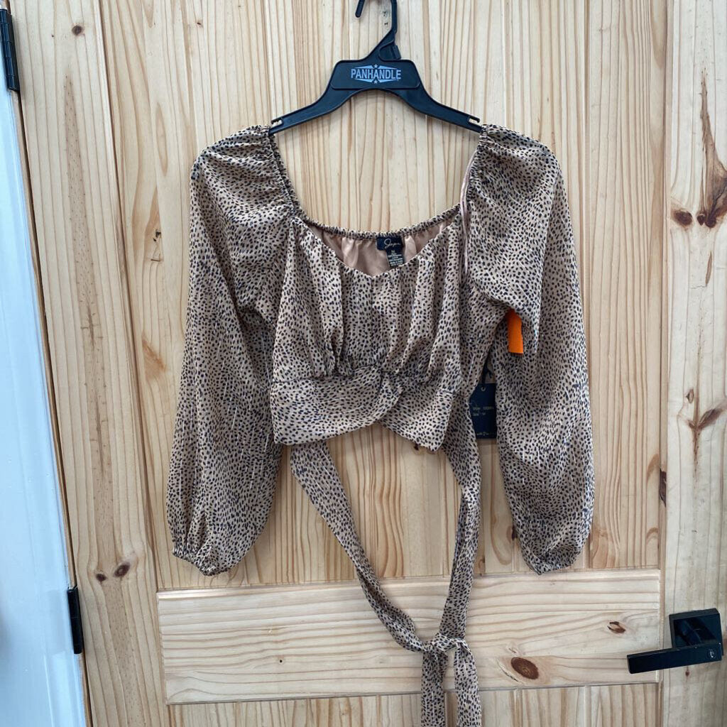 WOMENS JAPNA LEOPARD CASUAL TOP M