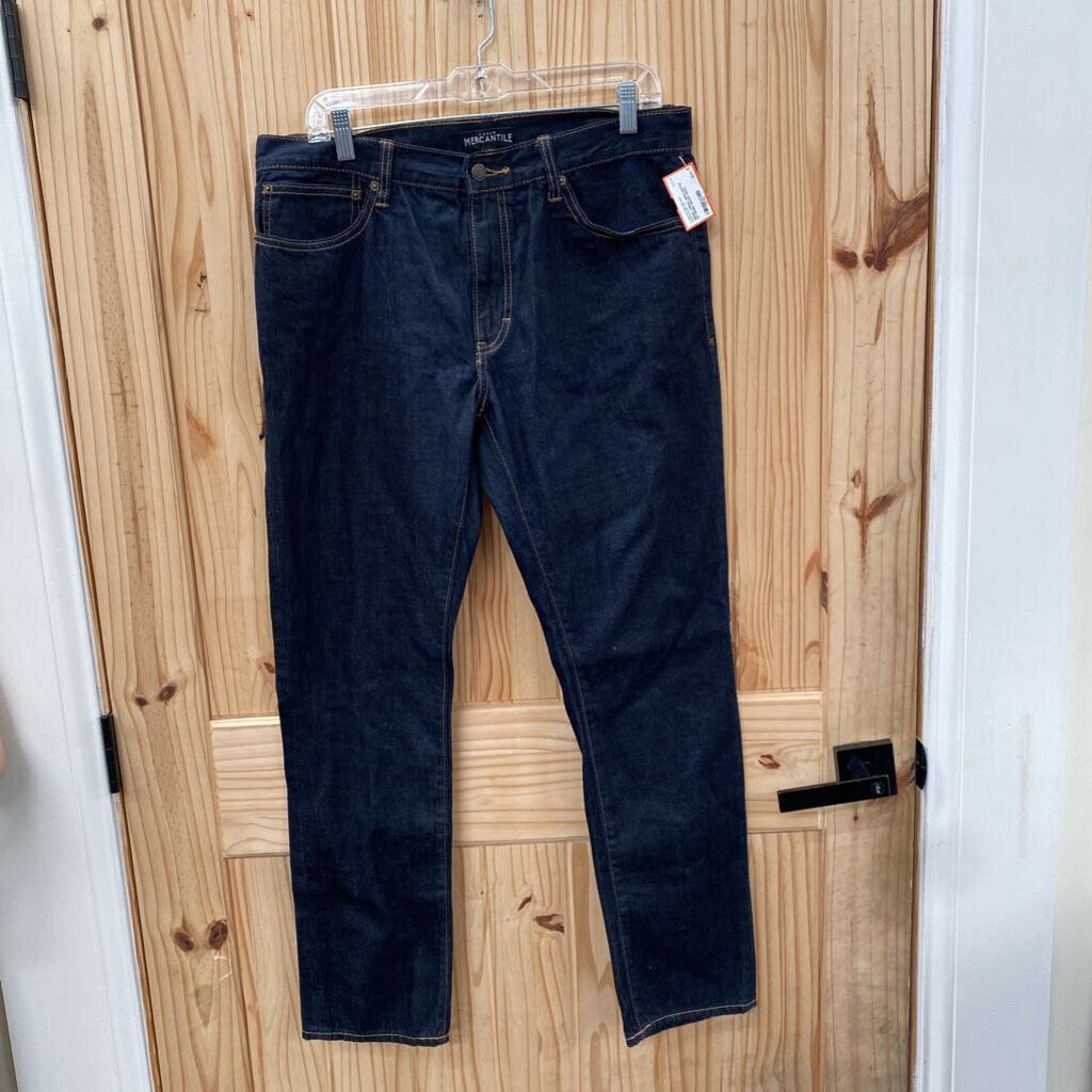 MENS J.CREW MERCANTILE DK DENIM JEANS 33X30