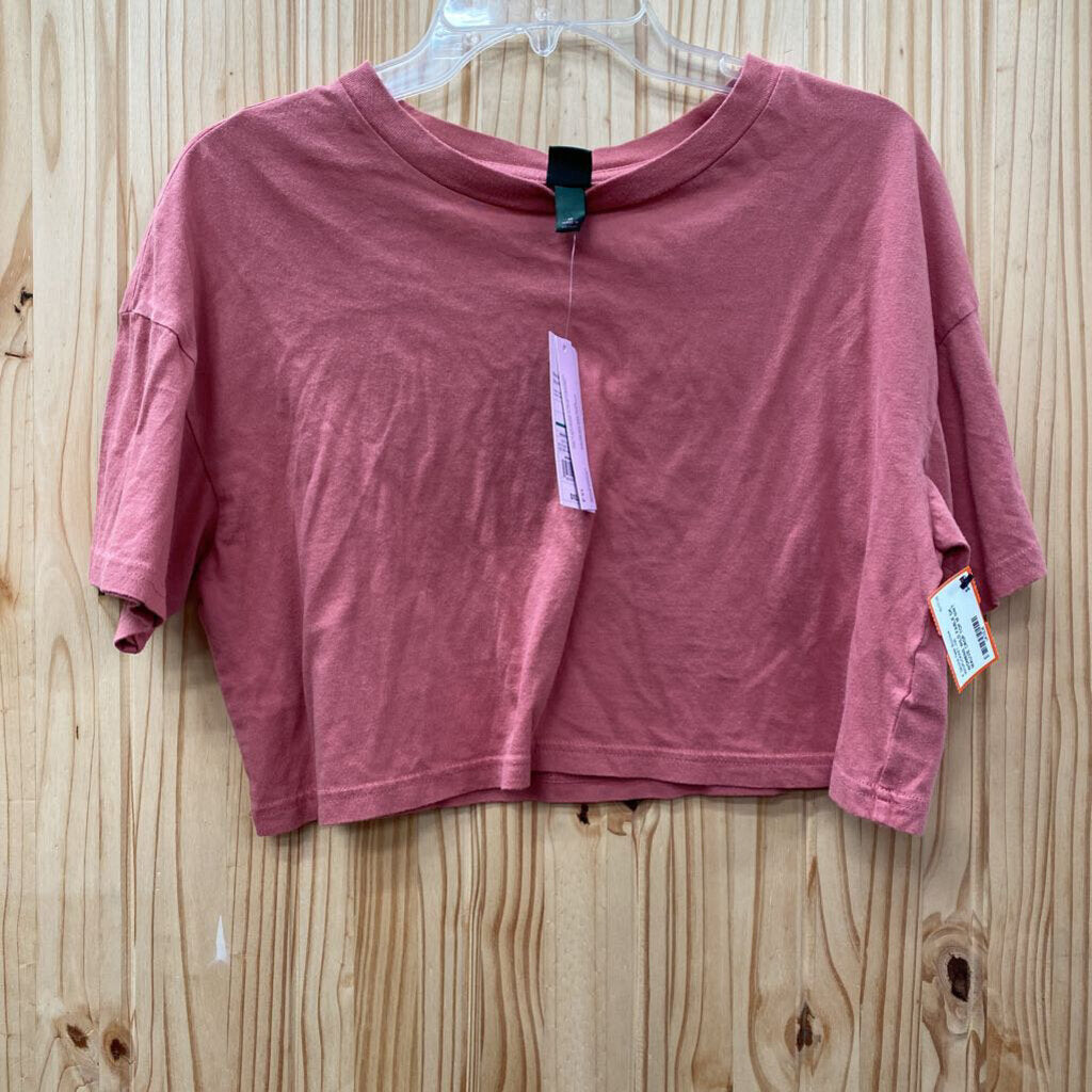 WOMENS WILD FABLE DK MAUVE CROP TOP M NWT