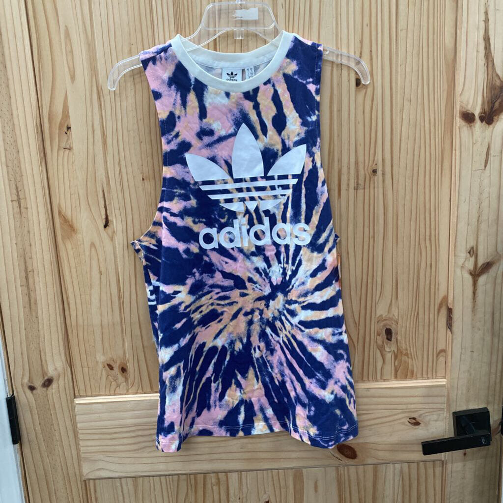 WOMENS ADIDAS TANK PINK/WHITE/BLUE S NWT