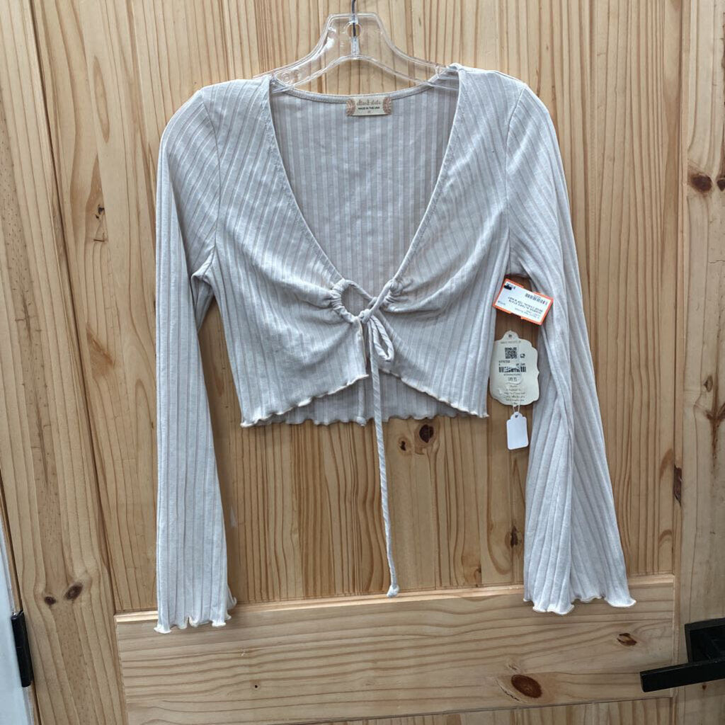 WOMENS ALTAR'D STATE BEIGE CASUAL TOP M NWT