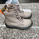 GIRLS DR. MARTENS TAUPE BOOTS 12