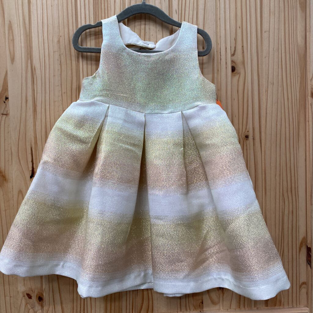GIRLS CYNTHIA ROWLEY GOLD SPARKLY CASUAL DRESS 4T