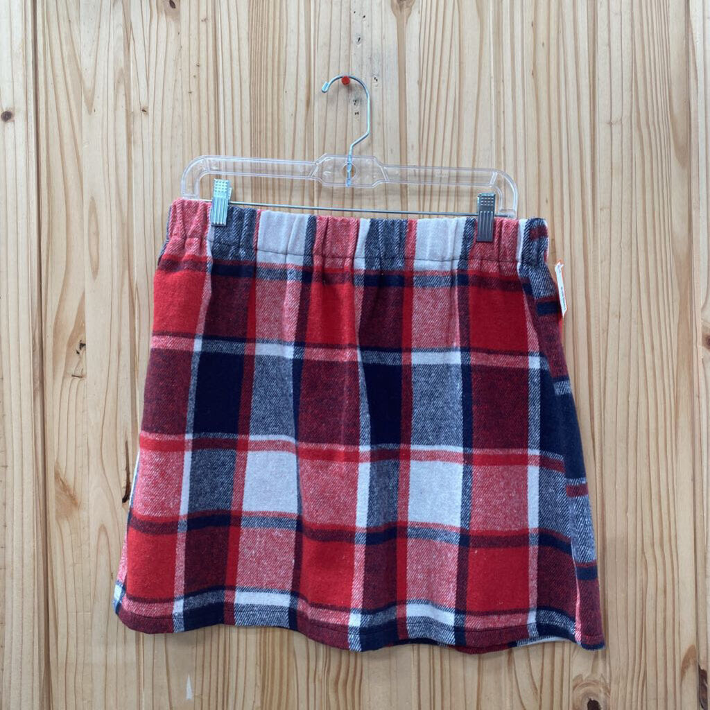 WOMENS RD/WHITE/BLUE PLAID SKIRT XL