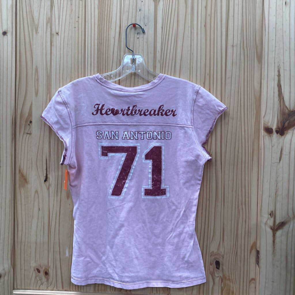 WOMENS HARD ROCK LT PINK SHIRT XL