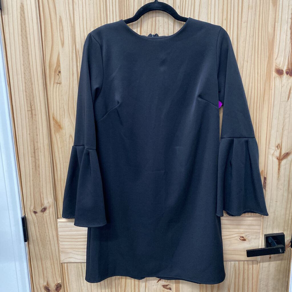 WOMENS 2 HEARTS CASUAL BLK DRESS S