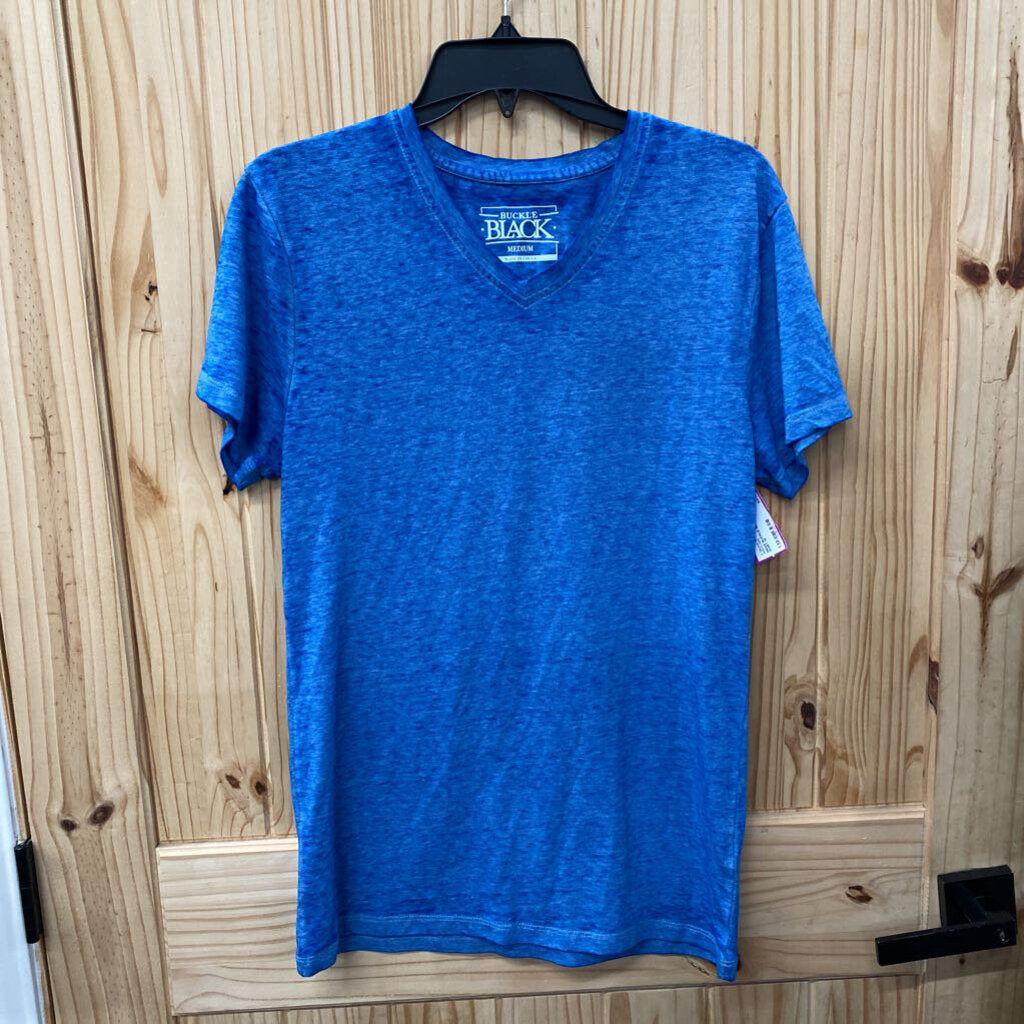 MENS BUCKLE BLACK BLUE SHIRT M