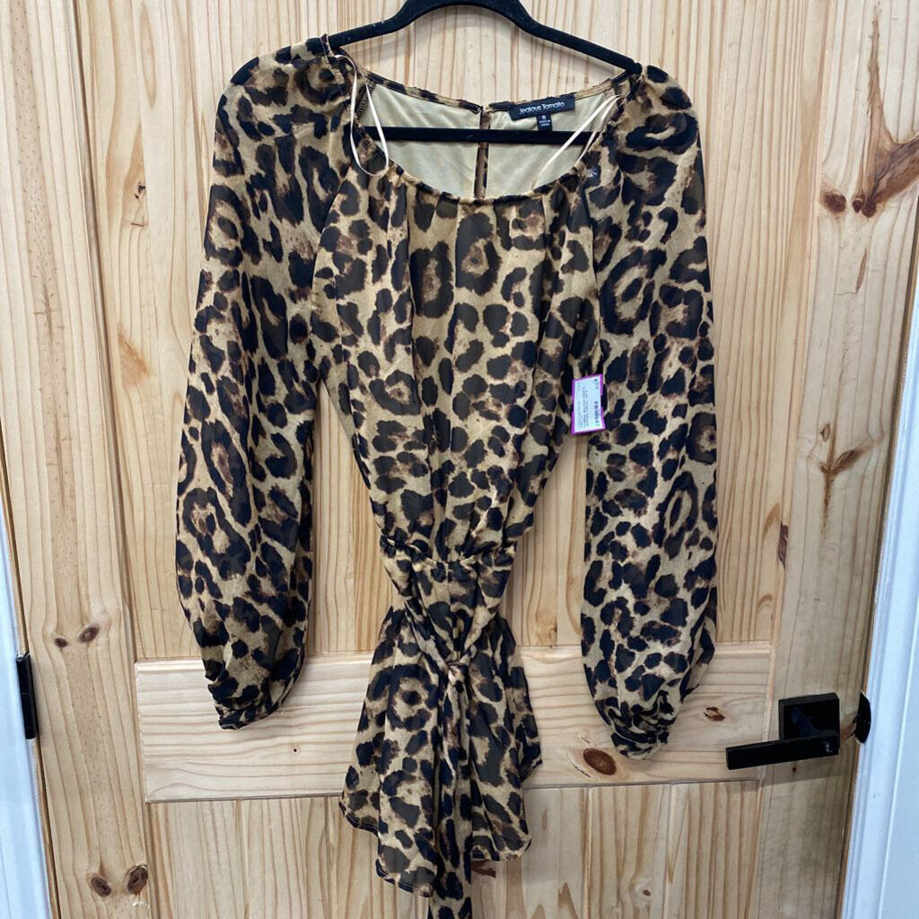 WOMENS JEALOUS TOMATO LEOPARD CASUAL TOP S