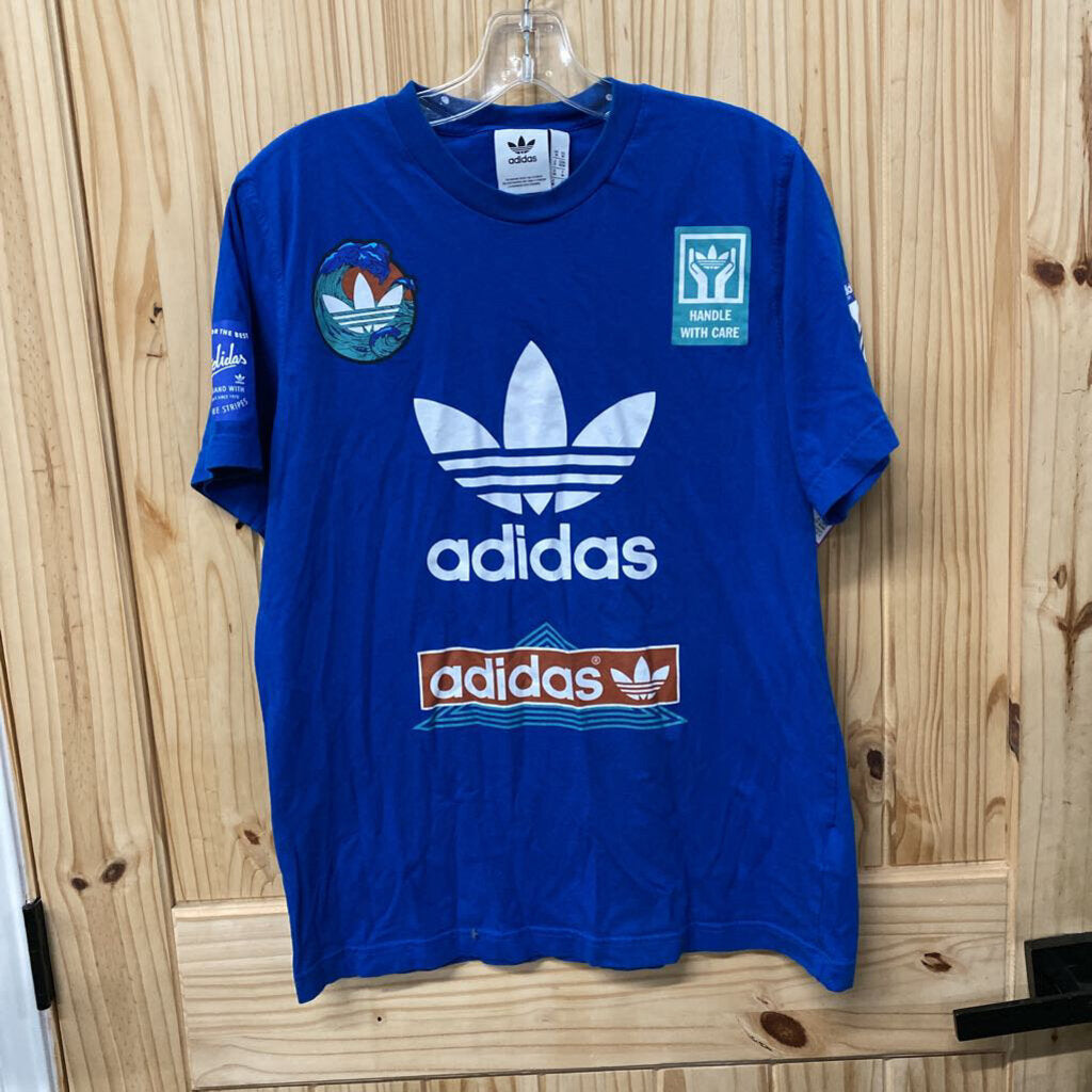 MENS ADIDAS TOYAL BLUE SHIRT M