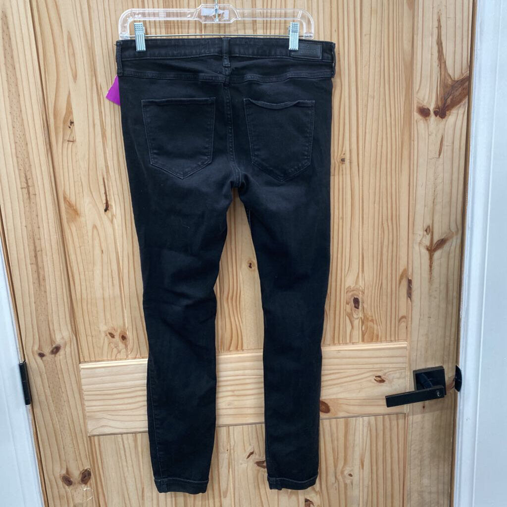 WOMENS HOLLISTER BLK DENIM DIST. JEANS 9R