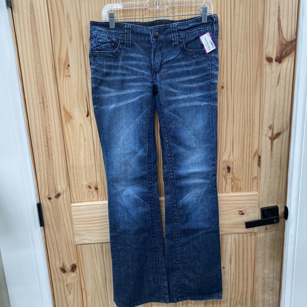 WOMENS AFFLICTIONJADE DK DENIM JEANS BOOTCUT 28