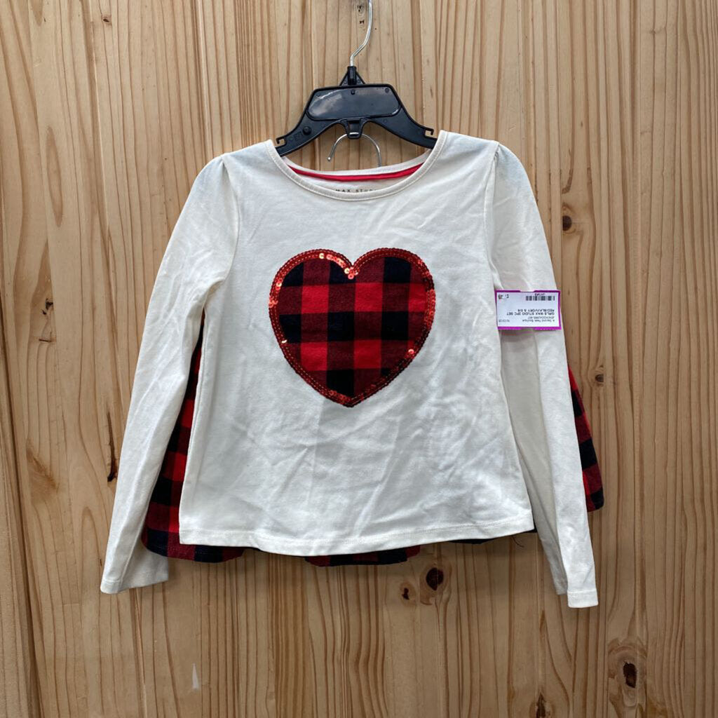 GIRLS MAX STUDIO 2PC SET RED/BLK/IVORY S 5/6