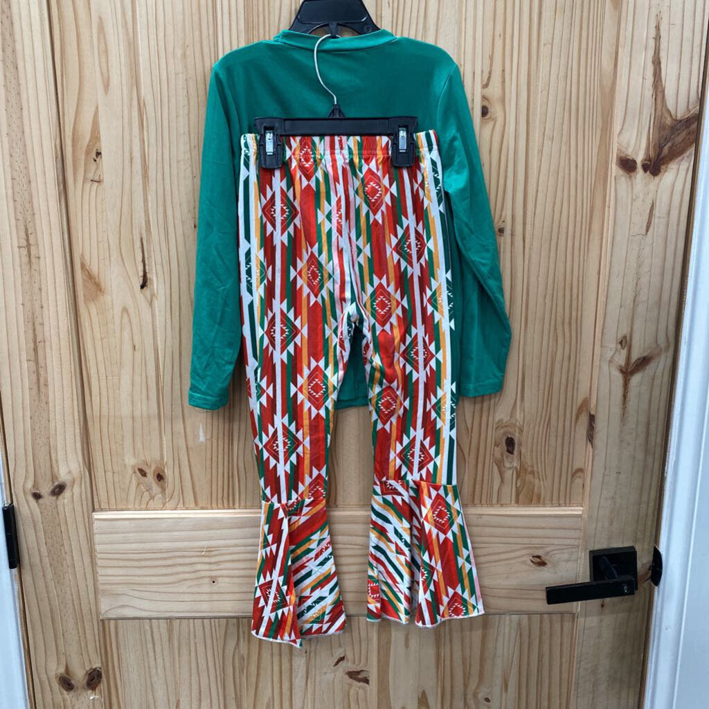 GIRLS 2PC SET SANTA CLAUS HOT CHOCOLATE CHRISTMAS LIGHTS 120 5/6