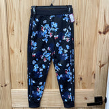 GIRLS ADIDAS BLK FLORAL JOGGERS S 7/8