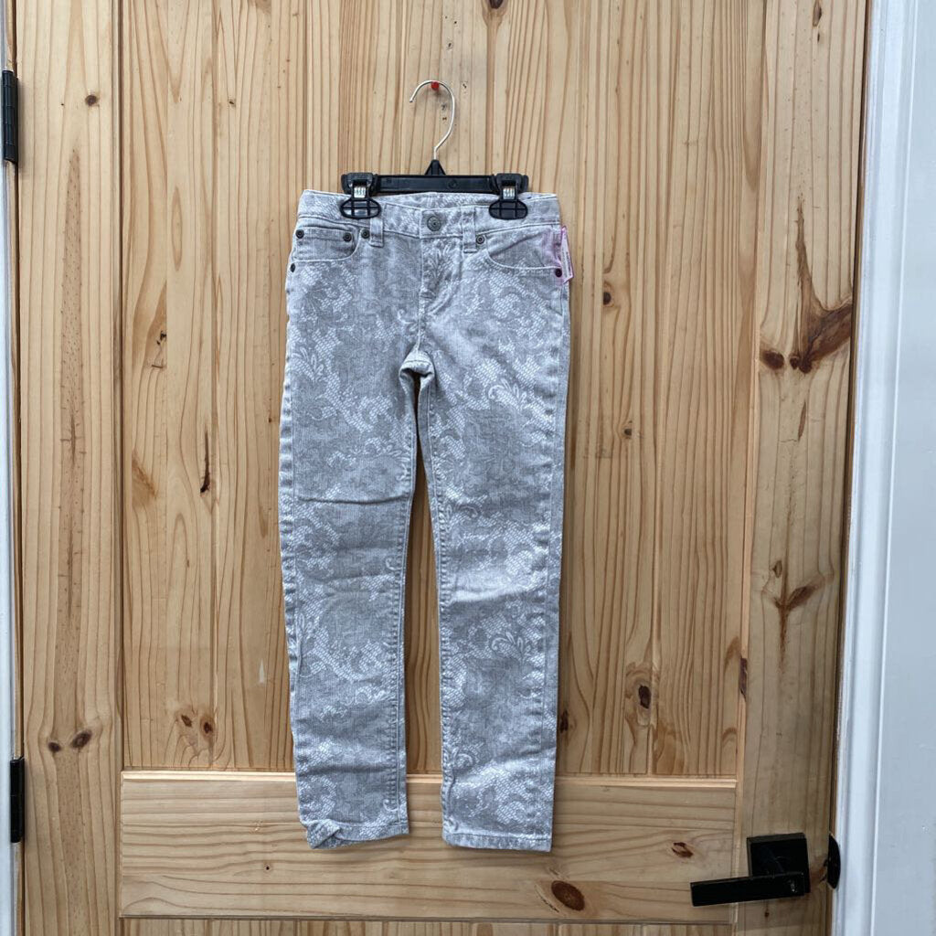 GIRLS RALPH LAUREN GREY SNAKESKIN JEANS 6X