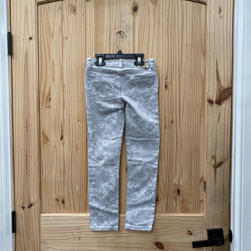 GIRLS RALPH LAUREN GREY SNAKESKIN JEANS 6X