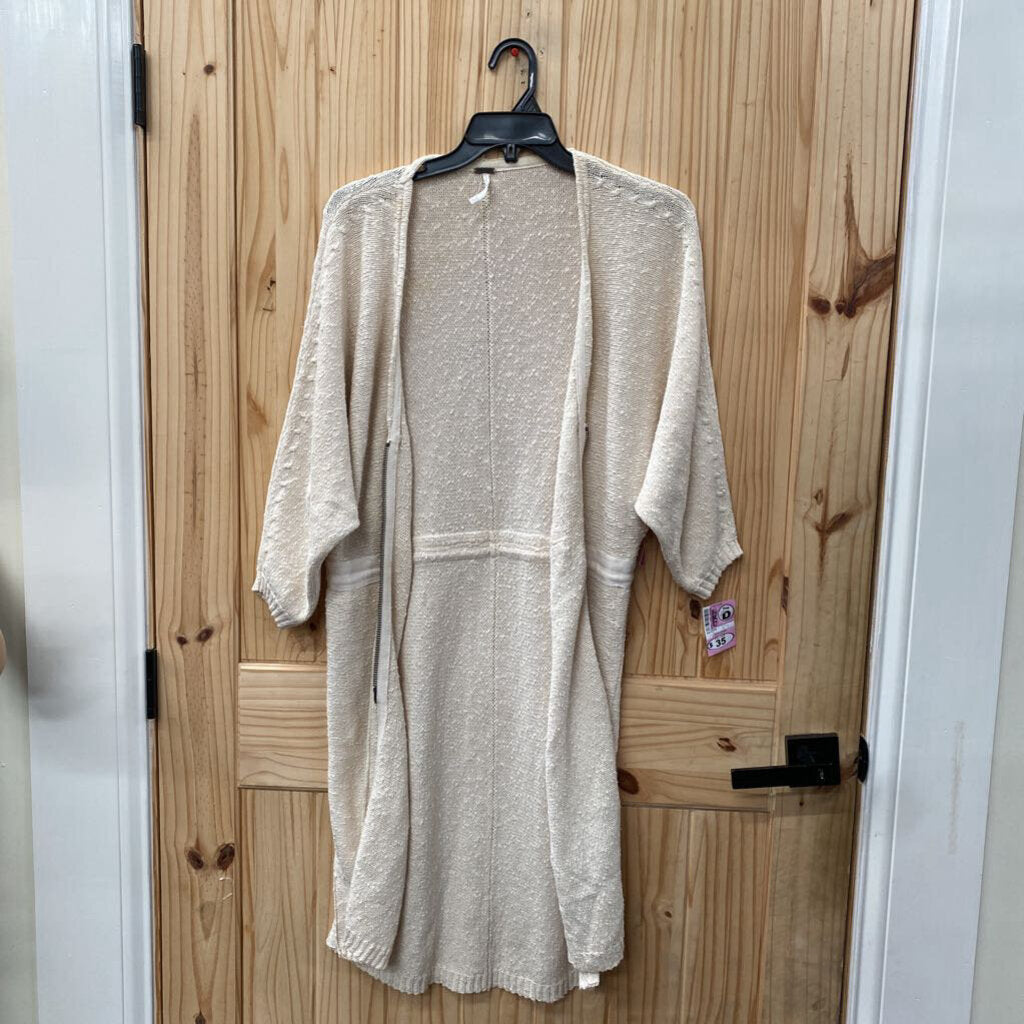WOMENS FREE PEOPLE IVORY SWEATER CARDIGAN XS NWT