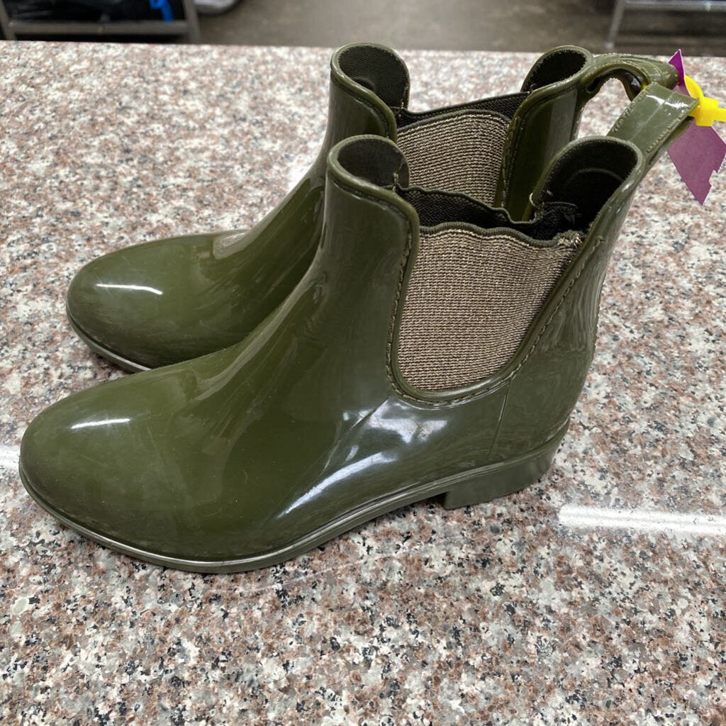 GIRLS OLIVE GREEN BOOTS 13