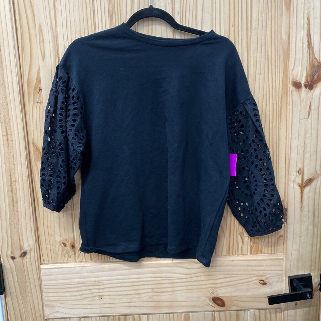 WOMENS A NEW DAY BLK CASUAL TOP S