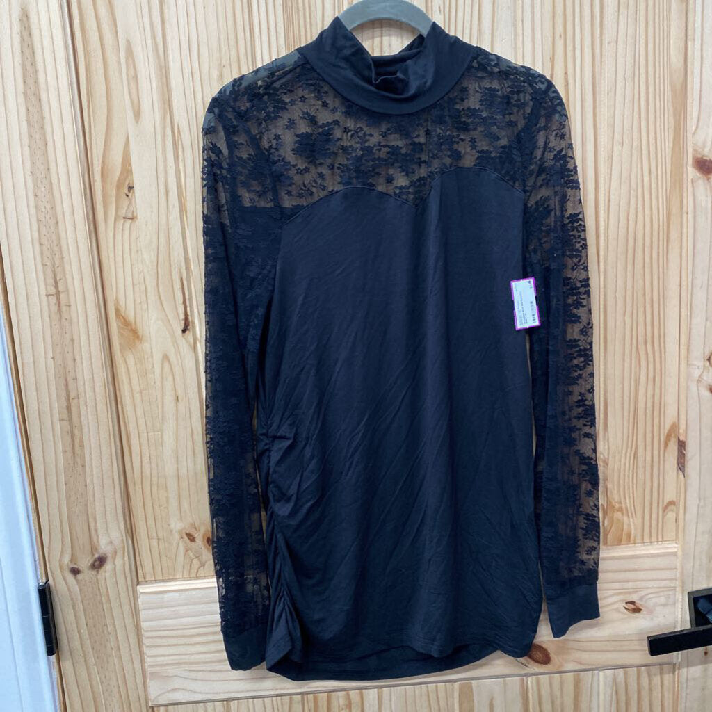 WOMENS BLK MATERNITY SHIRT XL