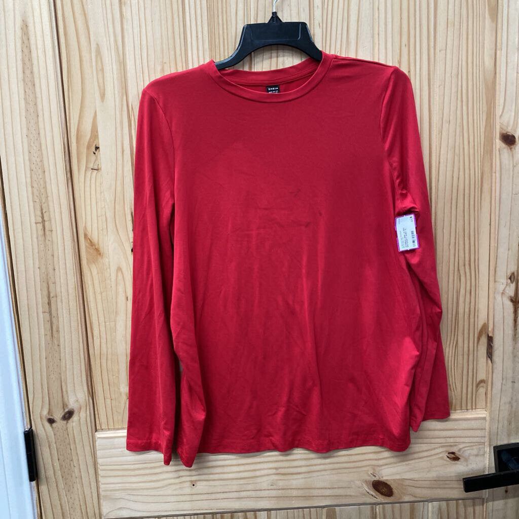 WOMENS HEIN LS RED MATERNITY SHIRT XL