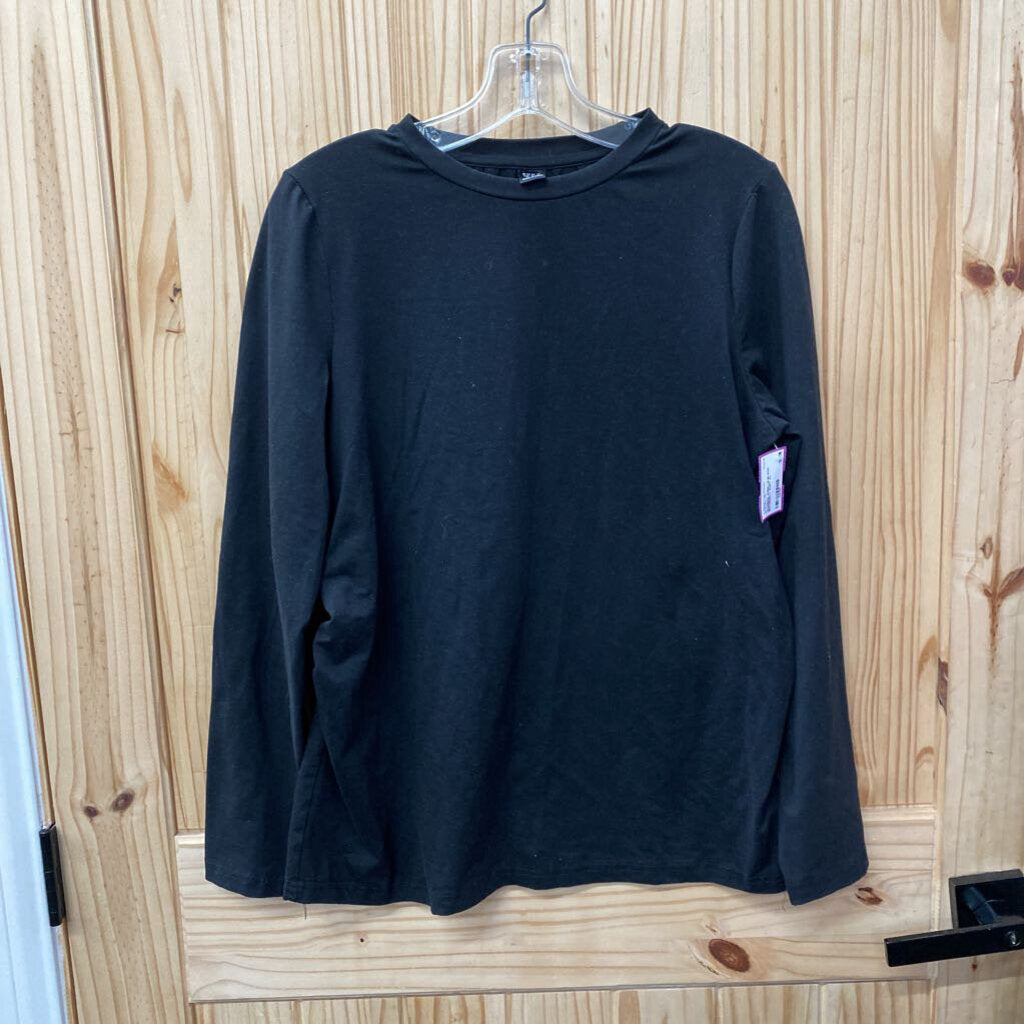 WOMENS SHEIN LS BLACK MATERNITY SHIRT XL