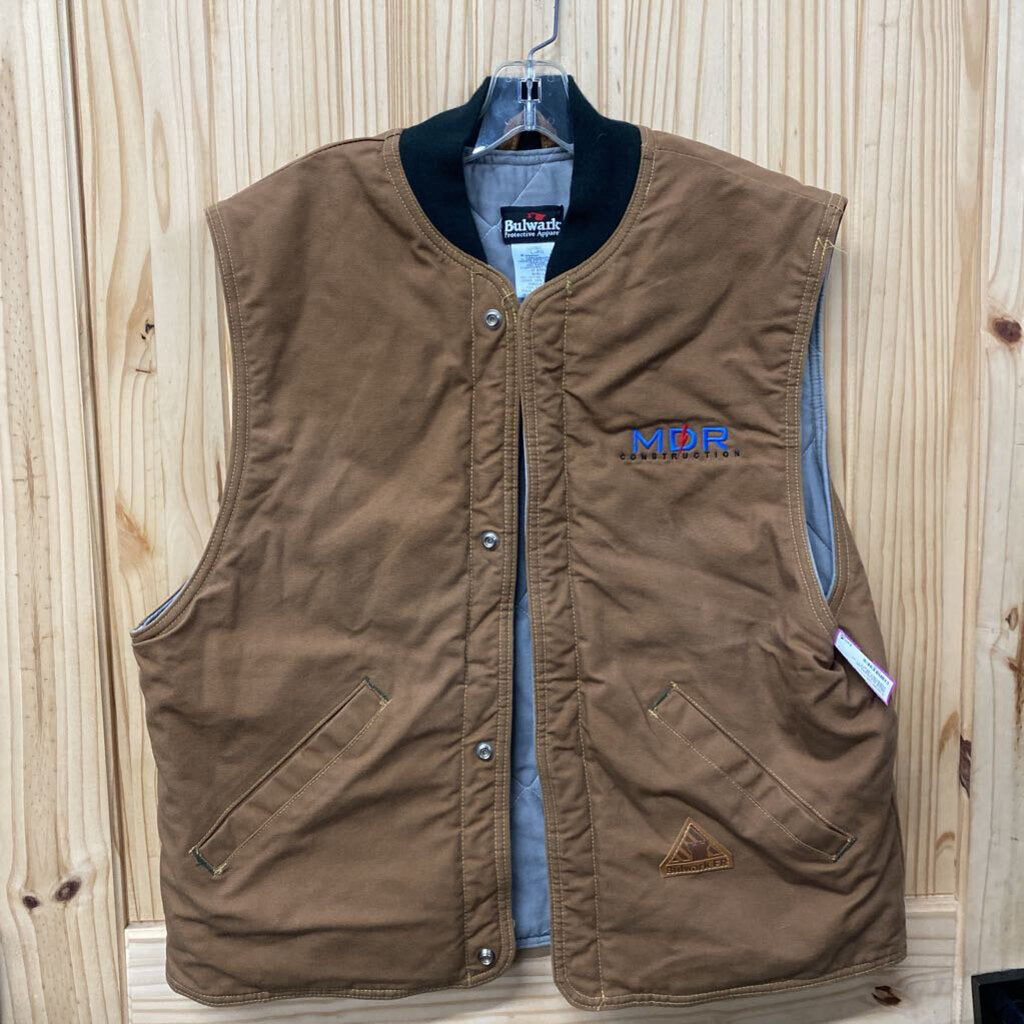MENS BULWARK DK CHESTNUT FR VEST DK CHESTNUT/BLK L