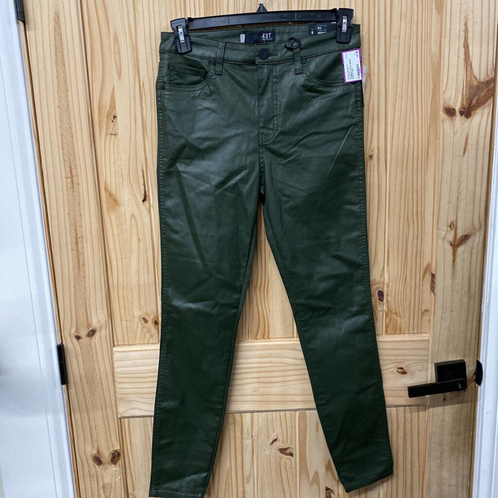 WOMENS KUT DK GREEN PANTS 8 NWT