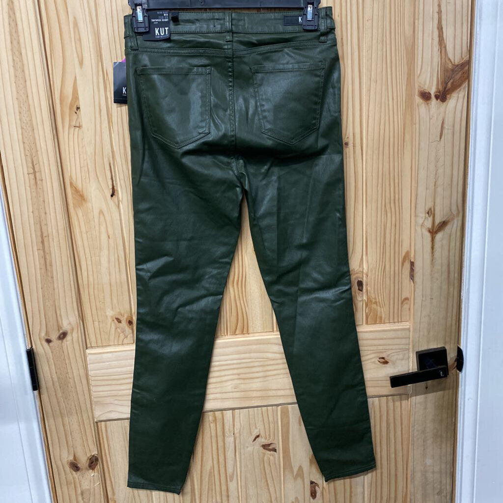 WOMENS KUT DK GREEN PANTS 8 NWT