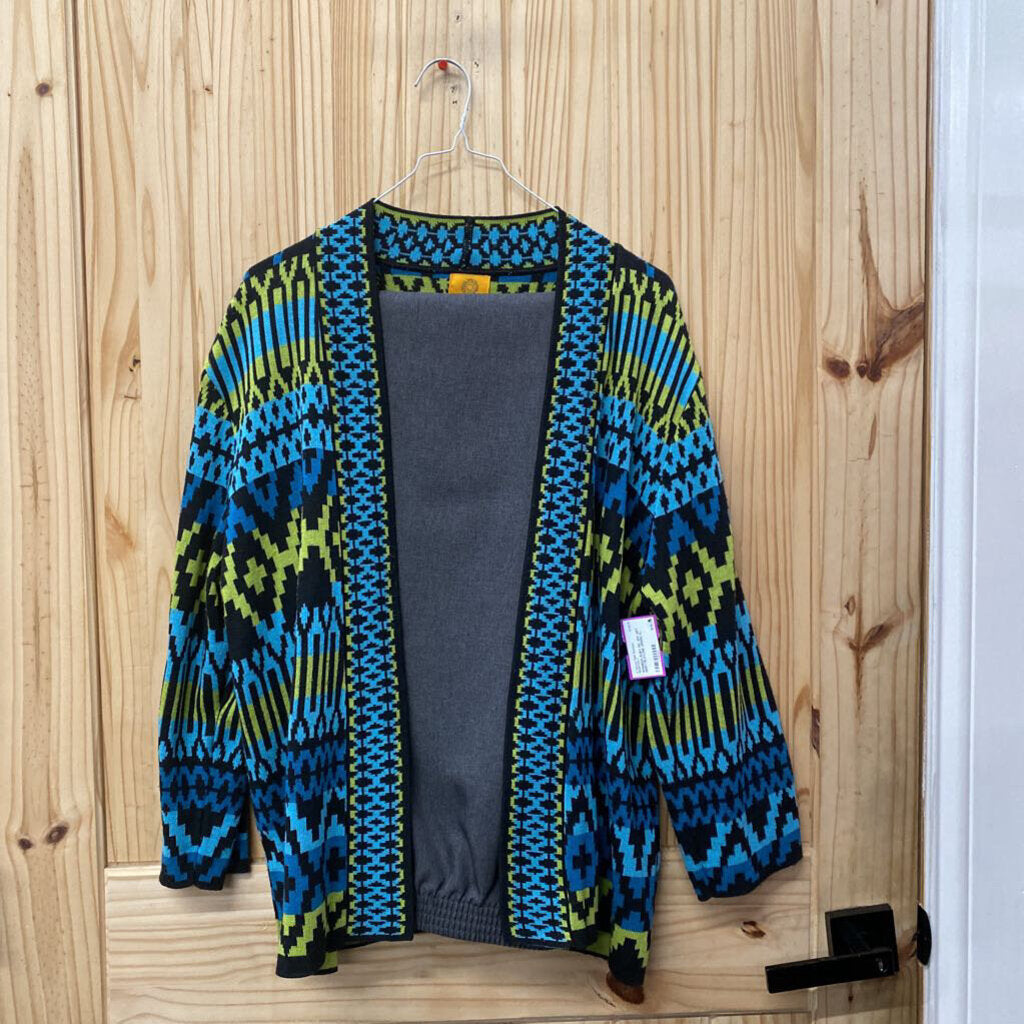 WOMENS RUBY RD. 2PC SET GREY/BLK/LIME GREEN XL