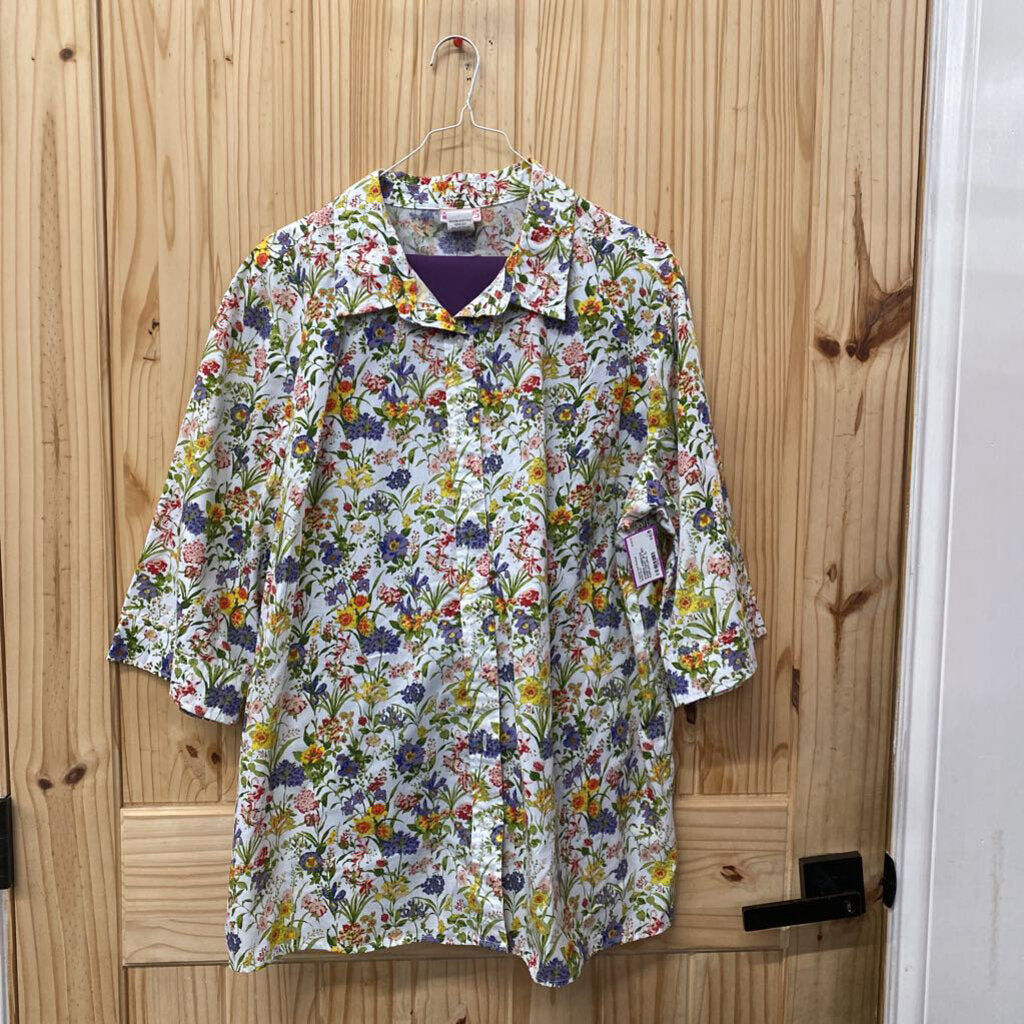 WOMENS AMERICAN SWEETHEART 2PC SET PURPLE/FLORAL XL