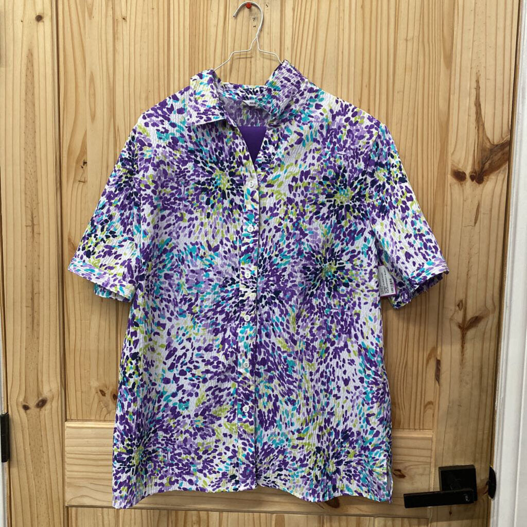 WOMENS ALLISON DALEY 2PC SET PURPLE/WHITE/NAVY BLUE/LT GREEN 16