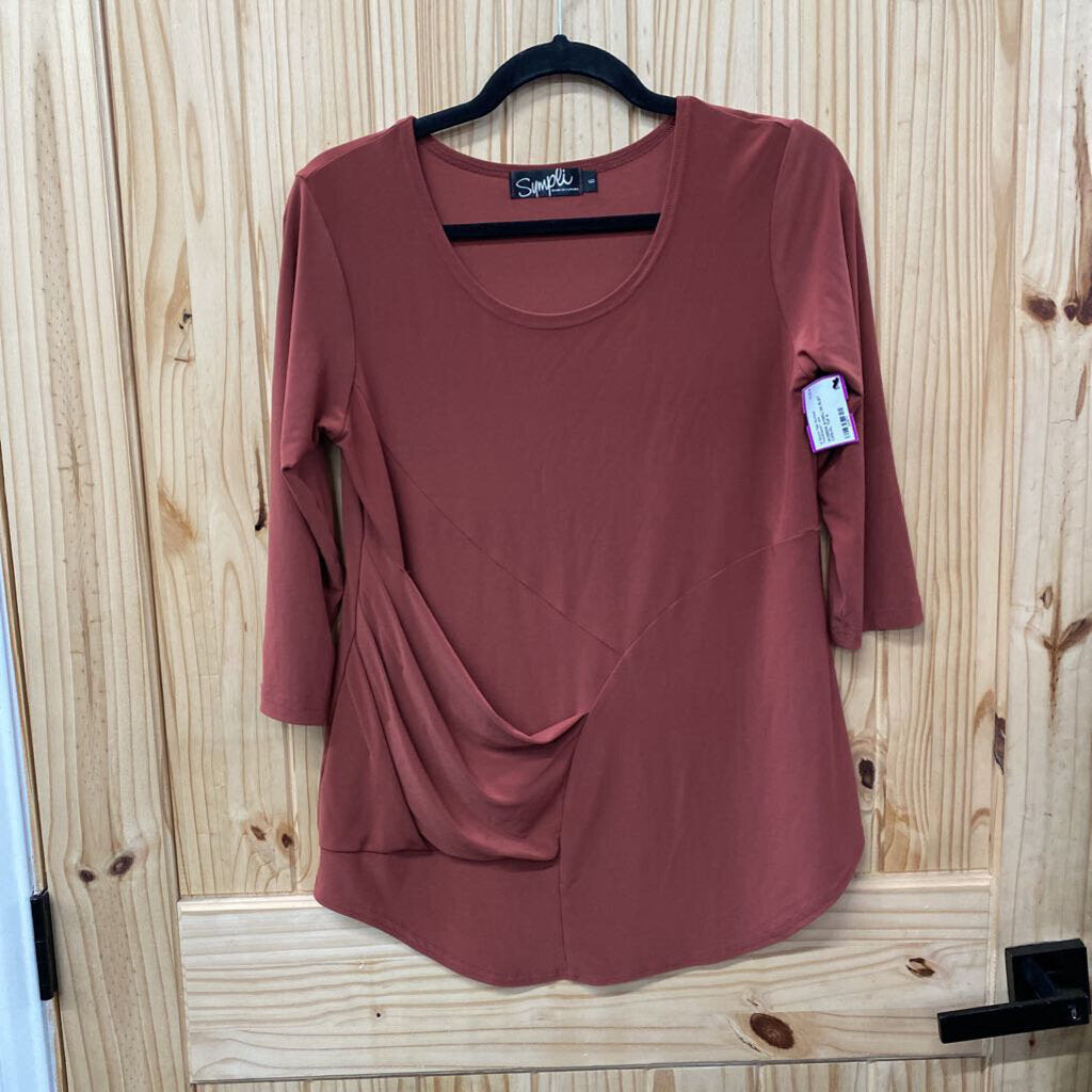WOMENS SYMPLI DK RUST CASUAL TOP 6