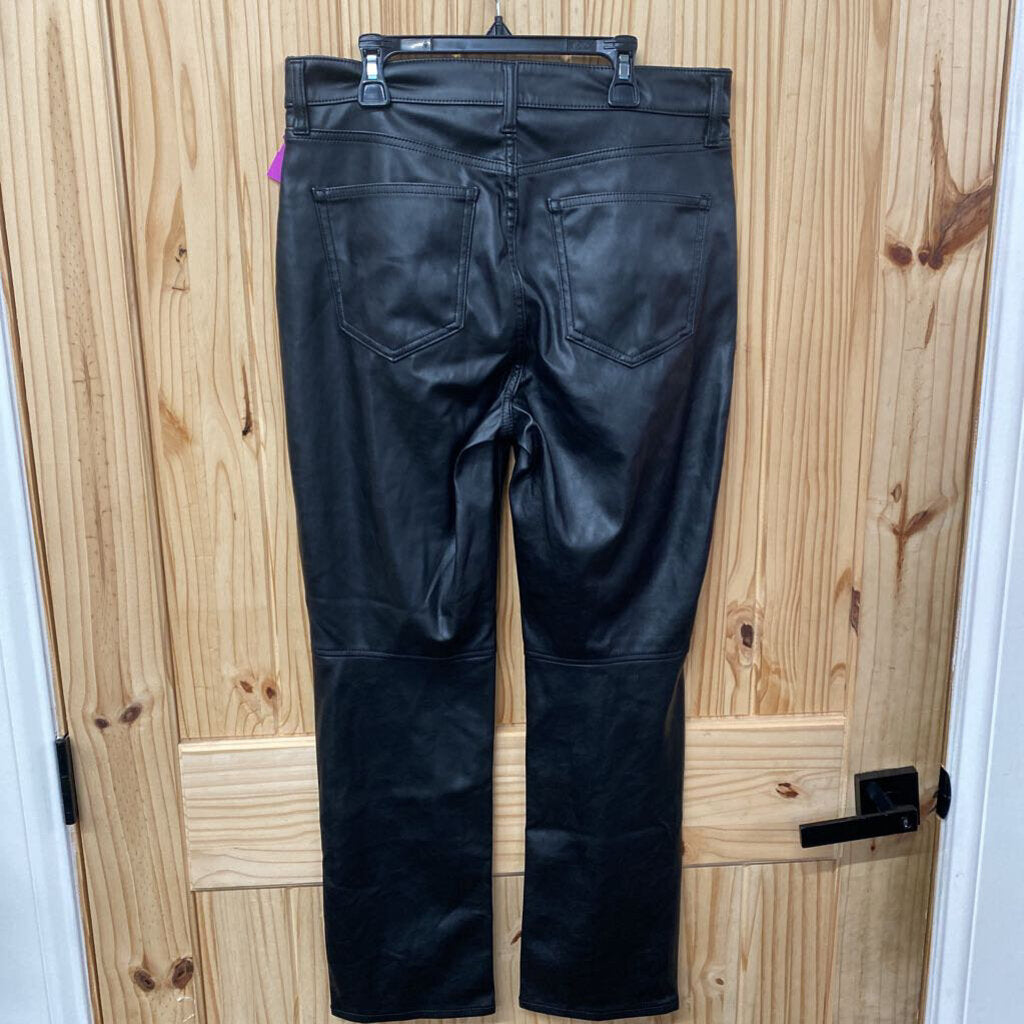 WOMENS GAP BLACK LEATHER PANTS 10R