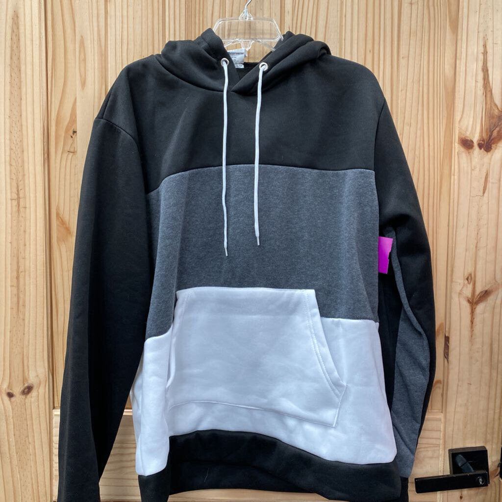 BLK/GREY/WHITE HOODIE L