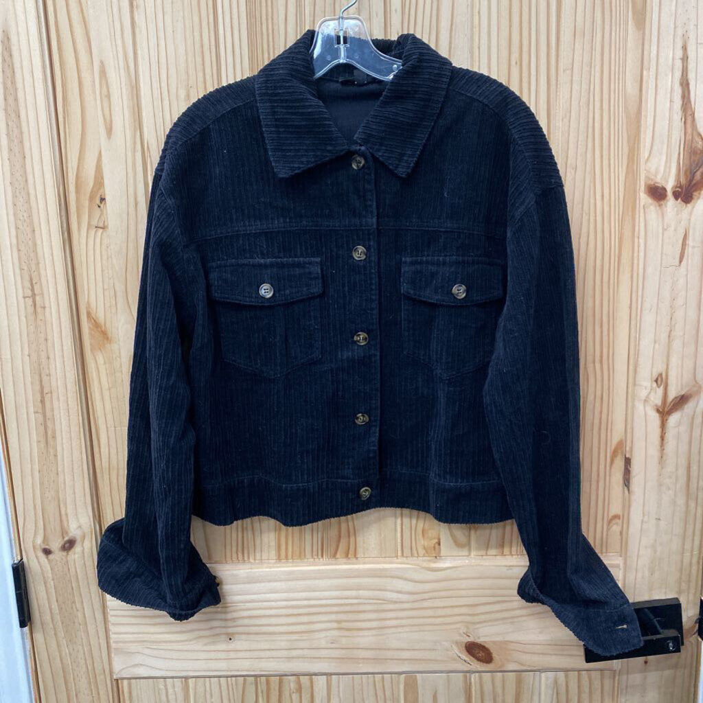 WOMENS MITTOSHOP BLK CORDUORY SHIRT M