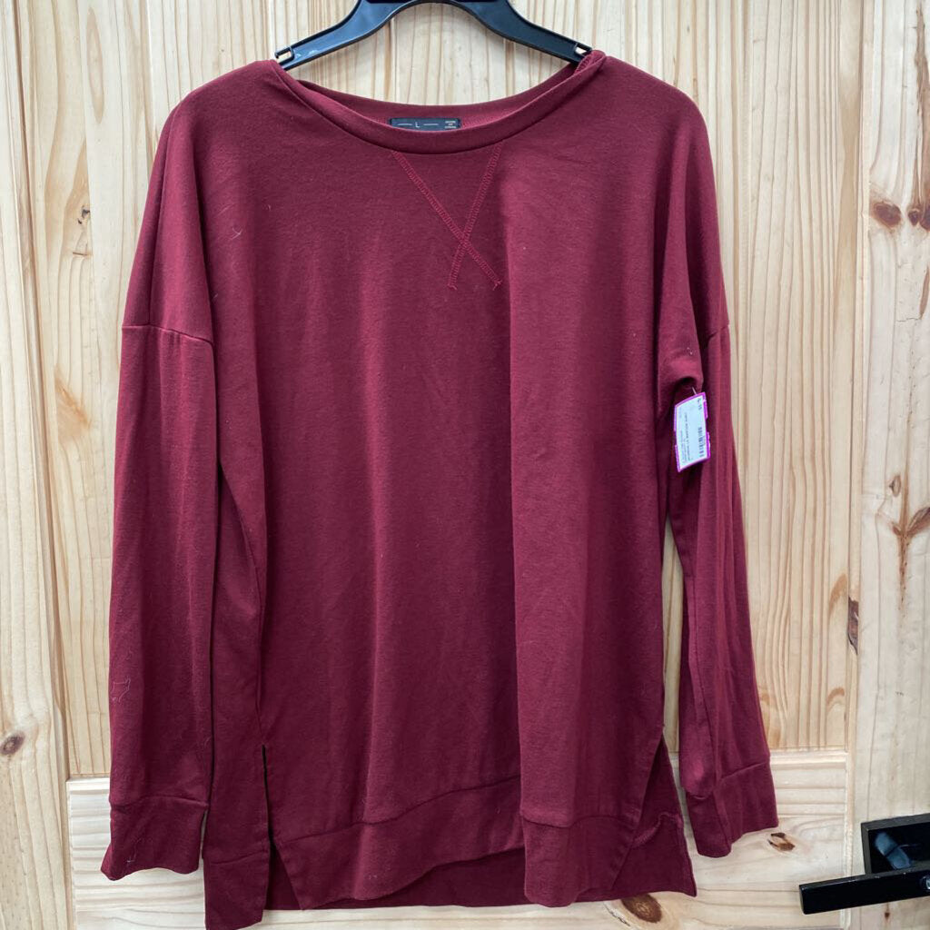 WOMENS LS MAROON SHIRT L