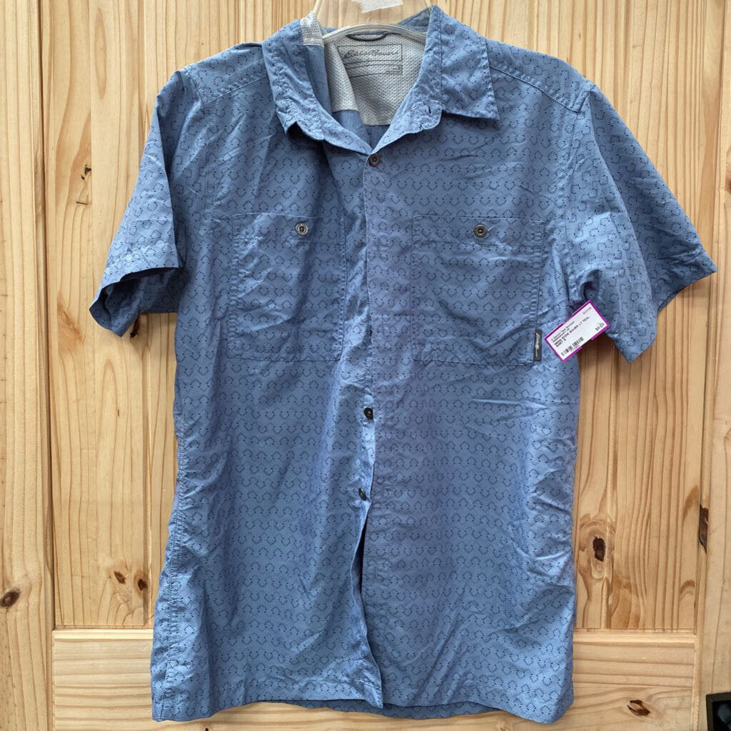 MENS EDDIE BAUER LT TEAL SHIRT S