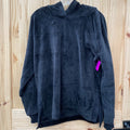 WOMENS BLK VELVET HOODIE XL