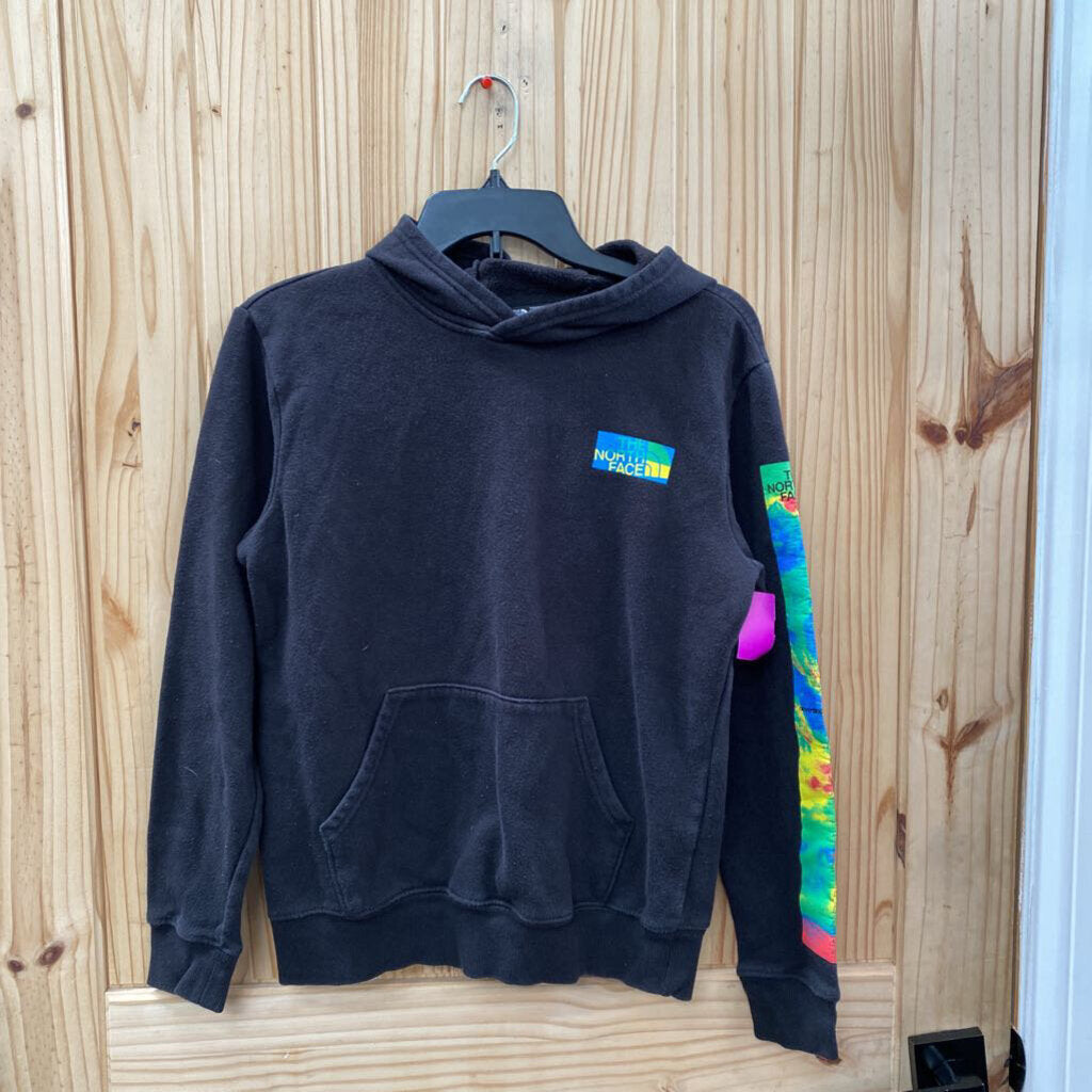 BOYS THE NORTH FACE HOODIE BLK/MULTI COLOR XL 14/16