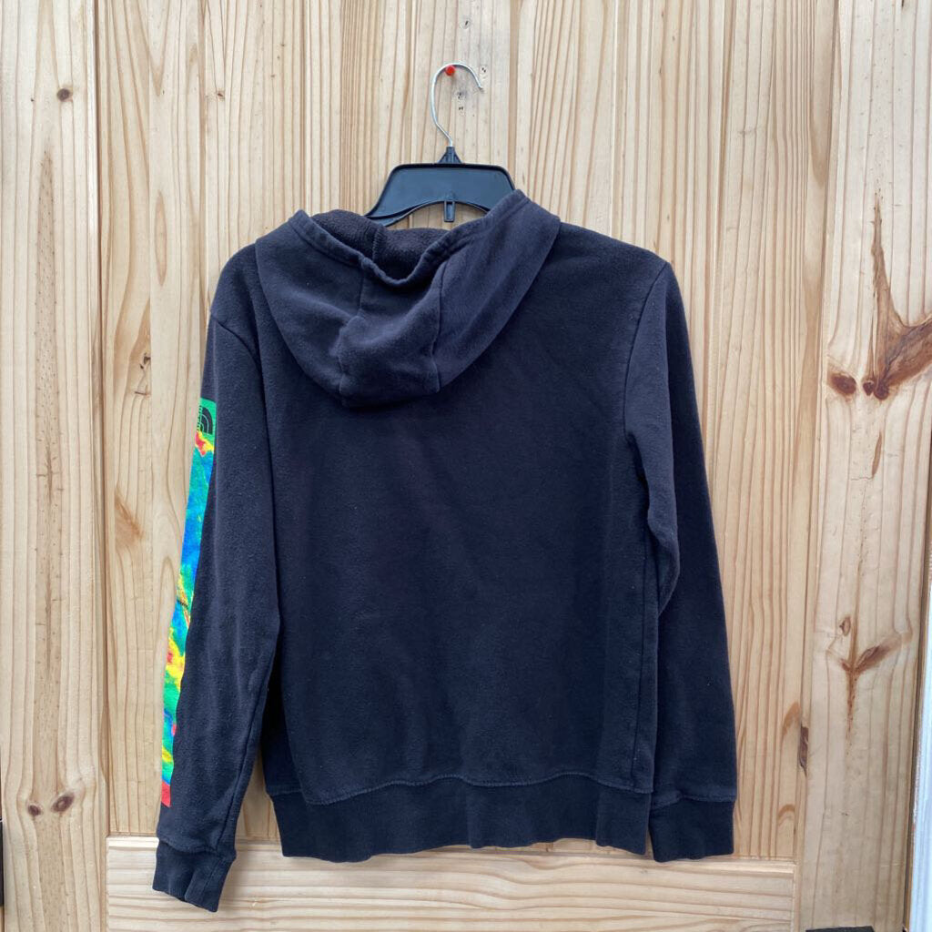 BOYS THE NORTH FACE HOODIE BLK/MULTI COLOR XL 14/16